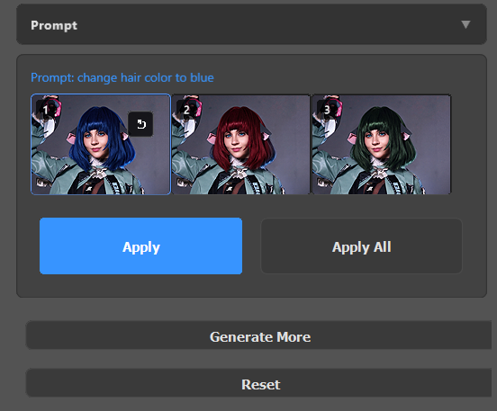 multi-variance preview grid