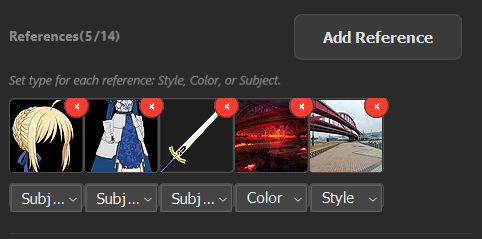 reference-based generation preview grid